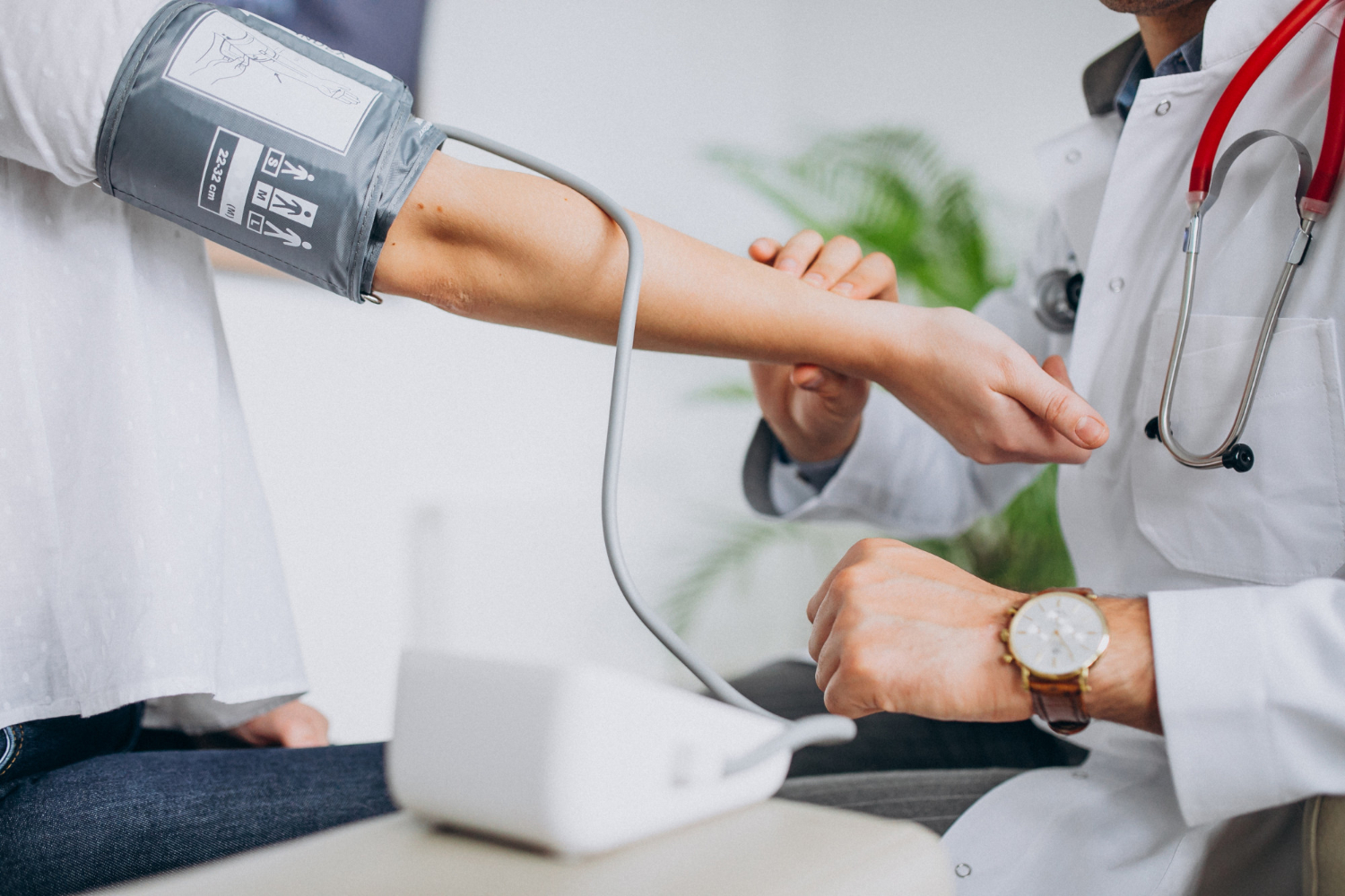 Doctor checking a patient's health